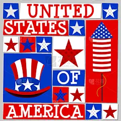 贺卡,时髦的,矢量,方形画幅,美国国庆日,商务,请柬,事件,传单,市场营销