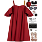 A fashion look from September 2016 featuring ruffled dresses, ankle strap sandals and zip-around wallet. Browse and shop related looks.