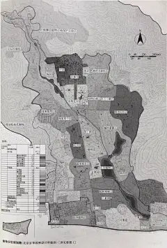 【南北方经典园林平面图】——北方——现代公园——北京植物园植物分区规划图