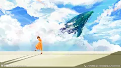 唯美梦幻治愈 鲸鱼插画