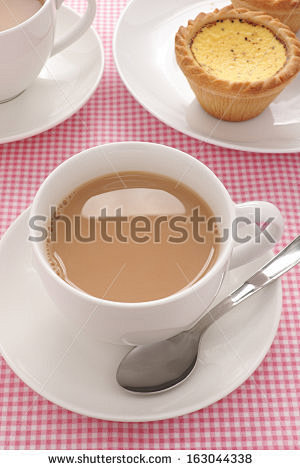 Tea served with milk...