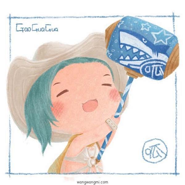 王者荣耀钟无艳海滩丽影q版英雄头像王王迷