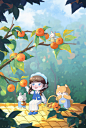 柿柿如意_鹿青一__插画师作品_涂鸦王国gracg.com