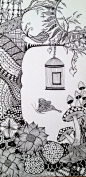 Module 3: Zentangle. This is a very detailed garden; I love it!!!