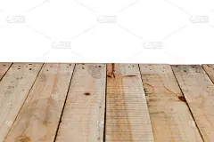 空木桌孤立白色