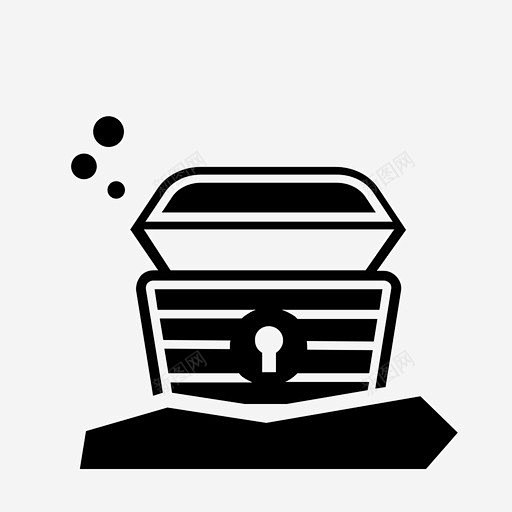 宝箱水下寻宝图标 标识 标志 UI图标 ...