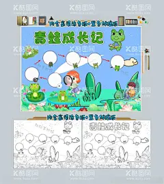 青蛙成长记手抄报  - 源文件下载【酷图网】小动物观察,观察日记小报,我爱观察,生活中的发现,小发现,学生小报,校报,模板,电子手抄报,简报,板报,手抄报,电脑小报,青蛙,蝌蚪,青蛙成长记,青蛙成长,青蛙生长,动物,动物成长,小动物,可爱的青蛙,小蝌蚪