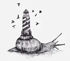 手绘负重的蜗牛免抠素材_新图网 https://ixintu.com 椋為笩 绱犳弿 鎴垮 鎴垮瓙 鑳屼笂鐨勬埧瀛 铚楃墰