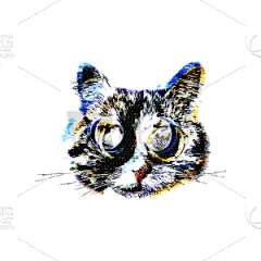 肖像,猫,抽象,可爱的,球座,哺乳纲,自然美,小的,动物,艺术品