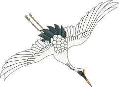 动物卡通手绘丹顶鹤