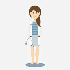 简约卡通设计女医生_新图网 https://ixintu.com 可爱 淡色 人物 形象设计 医生 医疗 医院 卡通 彩色 简约 小清新 扁平化 创意