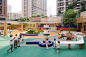 项目信息
项目名称：IBOBI SUPER SCHOOL
项目地点：中国深圳南山区科技路654号KINNO万象星球二层
项目类型：外立面改造、室内设计、户外设计、装置设计、灯光设计
室内面积：1,426m²
户外面积：1,200m²
项目状态：已建成
设计时间：2021年2月 – 2021年4月
施工时间：2021年5月 – 2021年8月
 
设计公司：VMDPE圆道设计
 
摄影、摄像：张超建筑摄影工作室
 
建材及厂家品牌
灯具：飞利浦
地胶：TAJIMA
超静音系列新风系统：松下
消毒灯：飞利浦