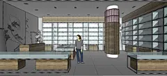 SketchUp室内空间SU模型展厅商店室内整体场景草图大师设计素材-淘宝网