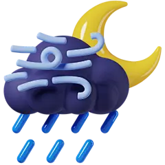 PNG素材：夜风暴雨