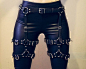 Waist to thigh harness Leather garters Leg harness by ViragoShop: 