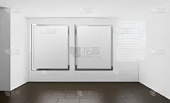空白的房间。3 d渲染。空的绘画