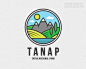 TANAP公园logo设计欣赏TANAP公园logo设计采用圆形图标中加上山、树、草地等形象的组合搭配。