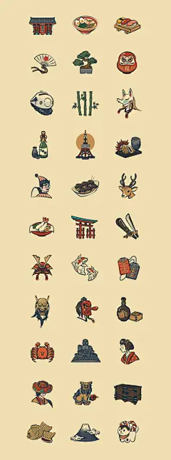 #中国年轻设计师创业大赛# 品牌设计丨日本东京2020奥运会主题文化视觉形象及其周边产品设计，弄弄的日本浮世绘风。
by日本设计师Yusuke Yamazaki ​​​​