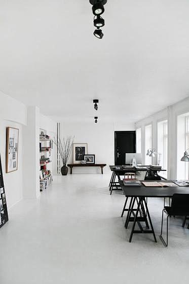 50款北欧风格家庭办公空间 ,书房,黑白...