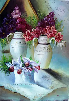 鲜花装饰画背景图片