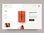 Rains. Backpack store. minimal product cart rains interface typography design interaction layout clean landing page awsmd creative ecommerce store shop orange fashion wear backpack