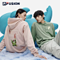 FILA FUSION斐乐潮牌卫衣男女同款2022冬季新款小怪兽情侣款卫衣-tmall.com天猫