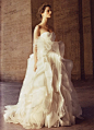 Vera Wang strapless wedding dress