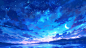星空 风景插画ipad壁纸 电脑壁纸