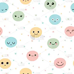 可爱的,幽默,四方连续纹样,举起手,面部表情,舌头,欢乐,草图,乱画,绘制