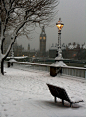 Snowy Night, London, England | viajes ={D