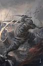 GhostBlade: Battle of Dark Mountain by wlop#鬼刀#