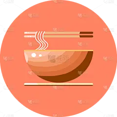 扁平风拟物风食物icon-面类