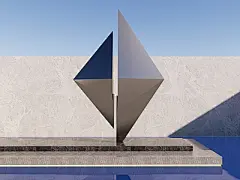 现代创意景观雕塑 特色雕塑 艺术雕塑摆件 抽象景观雕塑小品 异形雕塑 有水景