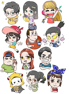 ANNE酒午采集到原创插画 卡通形象logo