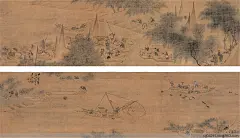 苏六朋——人物山水画欣赏  小|  
苏六朋(1791—1862)，广东顺德人。字枕琴，号怎道人、怎叔、南水村佬、南溪渔隐、浮山樵者、石楼吟叟、南水人、南水渔郎、浮山山人、浮山七十二洞天樵子等。中国清代画家。能书隶草行多种字体;能画山水人物花鸟。宗法赵子昂、唐伯虎、仇十渊、吴伟、黄慎，又亲得罗浮山僧德坤的真传，画技娴熟高超，既能作端秀精细的工笔画，也能作粗毫写意的简笔画。尤善画人物，绘写了不少盲公、卖艺人等市井人物，是广东画坛上独树一帜的画家。