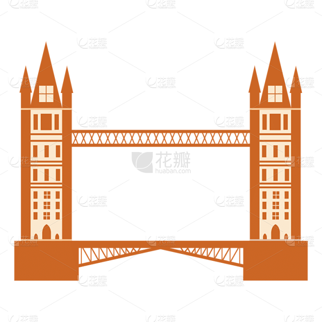 手绘-留学国家景点贴纸