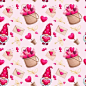 Cute Gnomes Seamless Pattern