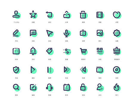 icon（简线）-图标-美叶