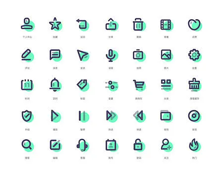 icon（简线）-图标-美叶-花瓣网