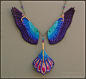 Radiance Falcon Wings - Leather Necklace by windfalcon