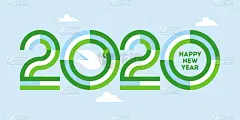 2020,白色,斑鸠,新年前夕,天空,条纹,数字,宁静,贺卡