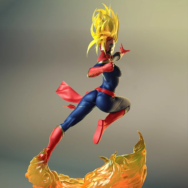 Statue Captain Marvel – Marvel Vs Capcom Infinite – Collector's Edition 8,5 Pouces – NEUVE