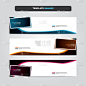 Vector abstract web banner design template