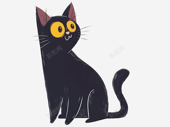 黑色猫咪 平面电商 创意素材
