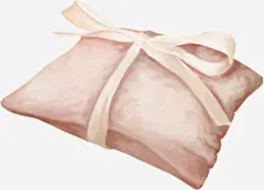 手绘枕头免抠素材_新图网 https://ixintu.com 产品实物 卡通枕头 枕头 蝴蝶结