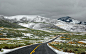 General 2560x1600 road mountains sky snow clouds
