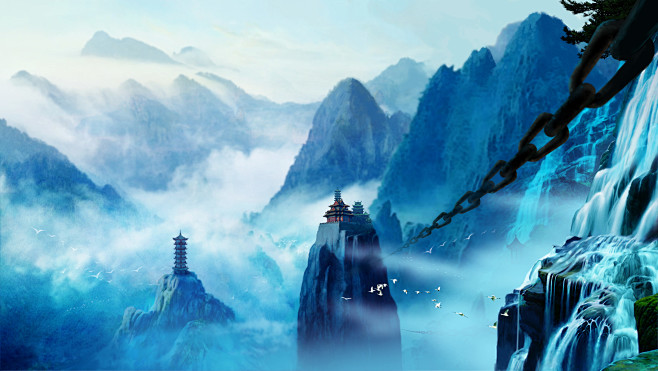 游戏背景武侠背景仙侠背景国风背景武林传奇背景竹林大山江湖