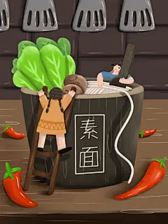 卡通宇宙探险个性奇异幻想圣诞美食手绘海报