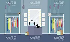 卡通商场  - 源文件下载【酷图网】超市图片,超市插画,商场插画,手绘超市,卡通超市,商场,超市,商店,卡通商场