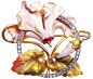 【爱德华八世时期：花环风格】进入十九世纪末期，法国珠宝匠师为世界珠宝界提供了优雅的“花环风格”，圆形的框架和装饰在上面的花卉、叶片让“花环风格”的首饰看起来像美丽的图画。这时候搭配宝石名贵珠宝使用的贵金属不再只是银和黄金，铂金开始得到应用。铂金相对于黄金和银有着更优越的亮度和硬度，使用铂金让传统珠宝的贵金属用料更少，珠宝本身更轻，营造造型感更加精确。爱德华八世时代，应用了珐琅艺术的花形胸针，制造于1905年，宽泛的叶子设计明显有来自东方的影响。
